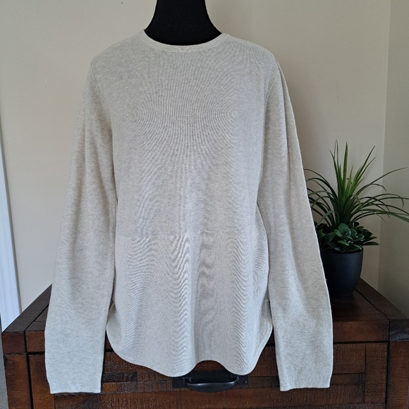 NWT Kersh Beige Long Sleeve Sweater Women's Small Knit Tunic Length - Picture 4 of 13